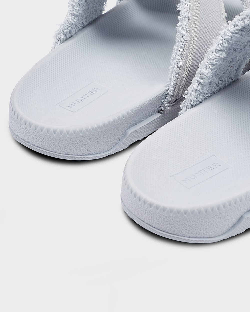 Hunter Badesandaler Dame Grå/Blå | Original Double Strap | ASVXR-9460